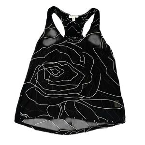 Urban Outfitters Silence + Noise Women’s Tank Top Black White Floral Size XS